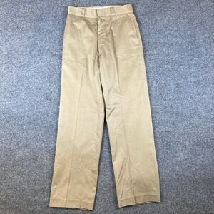 VTG 70s US Military Chino Pants Mens 28x30 Khaki Twill 1975 Army Vietnam Trouser